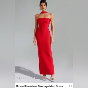 Rosee Strapless Red Dress